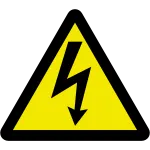 Caution Electricity SVG Icon